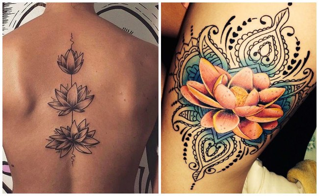 Diseños de flor de loto para tatuajes