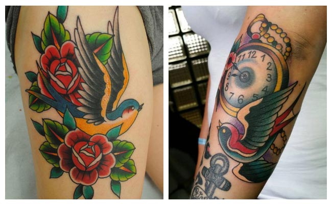 Fotos de tatuajes de golondrinas