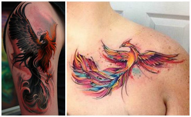 Fotos de tatuajes de ave fénix