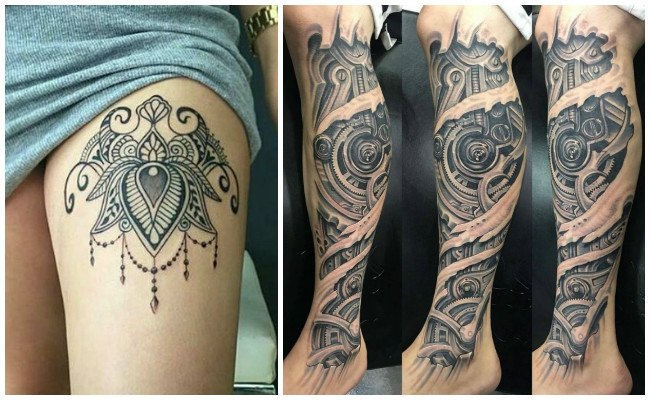 Fotos de tatuajes en la pierna