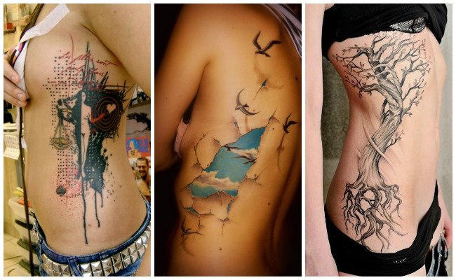 Fotos de tatuajes en las costillas