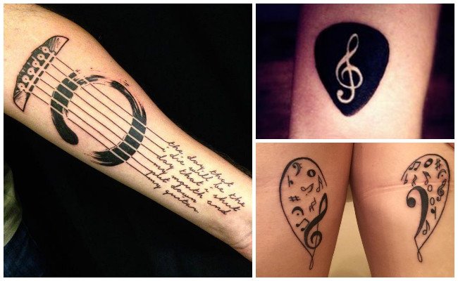 Los mejores tatuajes de notas musicales
