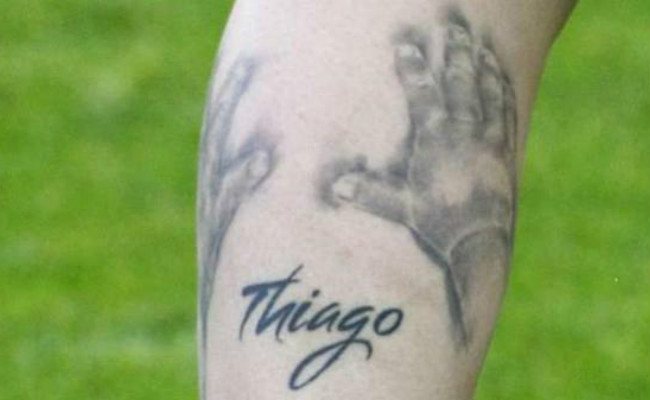 Messi y sus tatuajes en el brazo