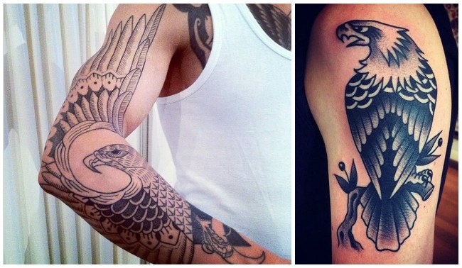 Tatuaje de águila mexicana tribal