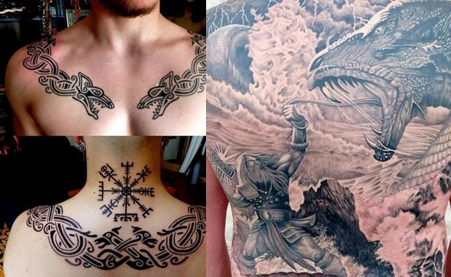 tatuaje de simbolos vikingos