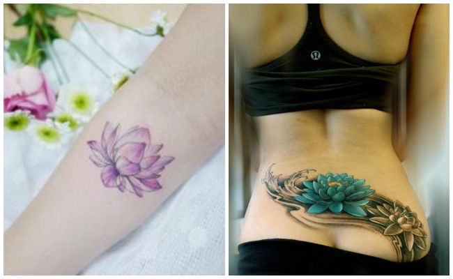 Tatuajes de flor de loto tribal