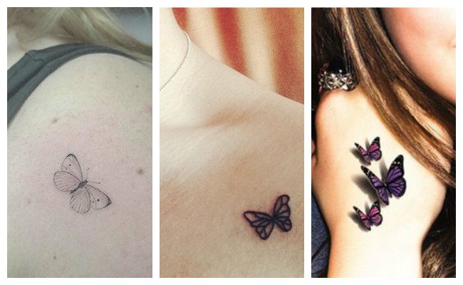 Tatuaje de mariposas blancas