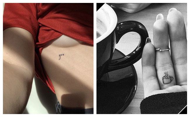 Tatuajes minimalistas bajo senos