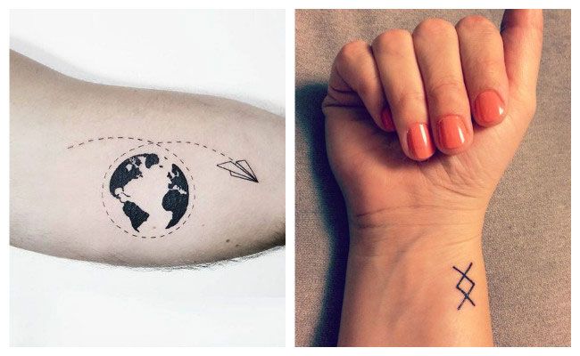Tatuaje de símbolos minimalistas