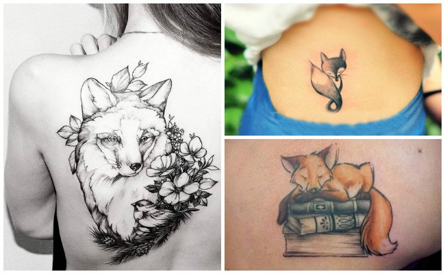 Tatuaje de zorro para mujer