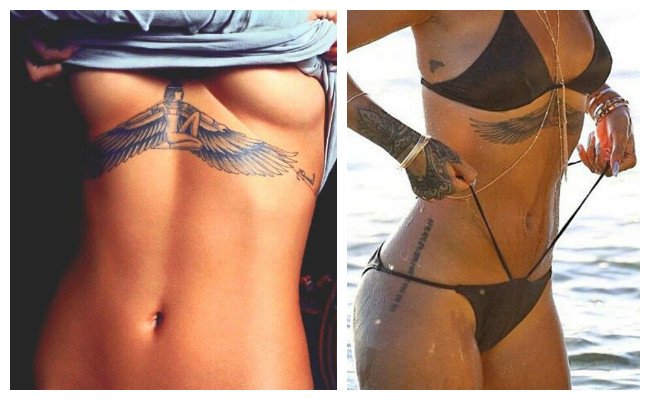 Tatuajes de Rihanna en el pecho