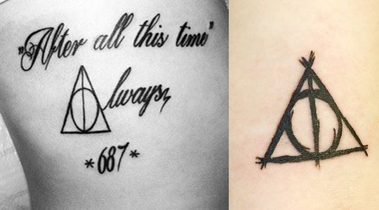 Tatuajes de Harry Potter ⚡ que un Muggle no entenderá
