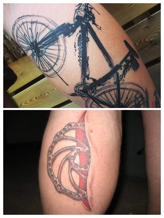 Tatuajes de bicicletas de montaña