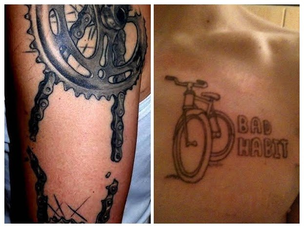 Tatuajes de cadena de bici