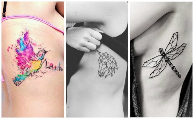 Tatuajes en las costillas para mujer