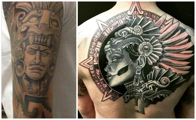 Tatuajes de cráneos aztecas