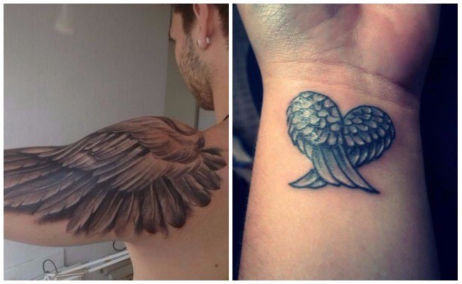 Tatuajes de alas en el hombro para hombres