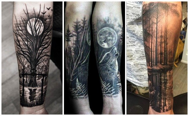Tatuajes de árboles en hombres