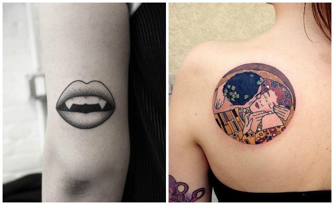 Tatuajes de besos para mujer