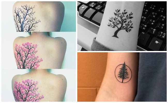 Tatuajes de bosques en el brazo