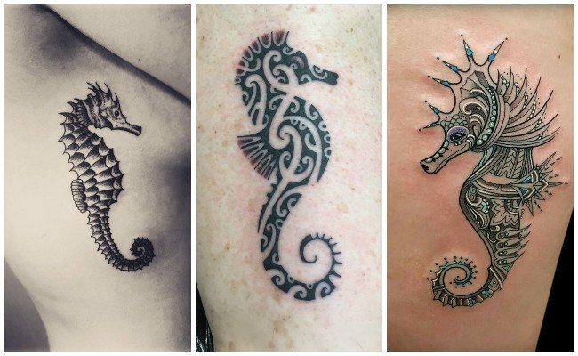 Tatuajes de caballitos de mar pequeños