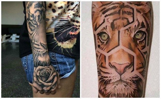 Tatuajes de cabezas de tigres