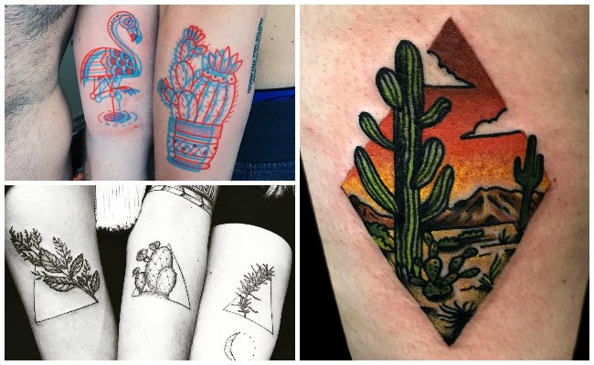 Tatuajes de cactus en 3D