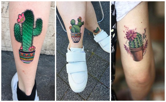 Tatuajes de cactus con dibujos