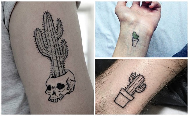 Tatuajes de cactus en la muñeca