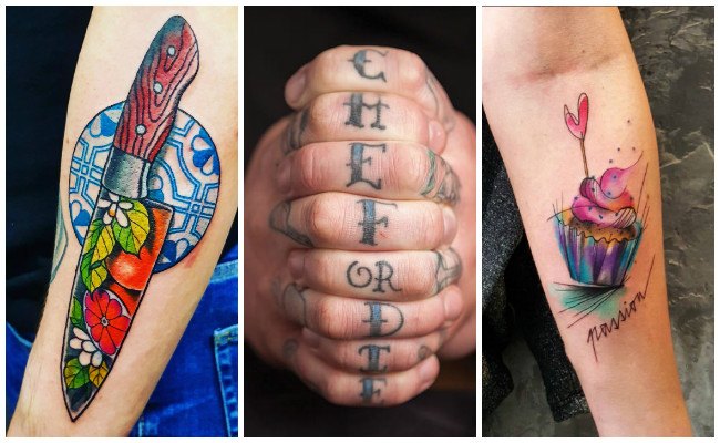 Tatuajes de chef en la mano