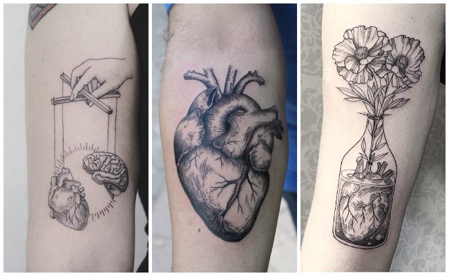 Tatuajes de corazones en la muñeca
