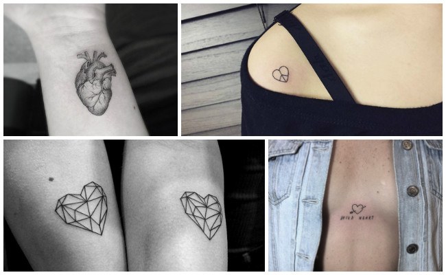 Tatuajes de corazones en la nuca