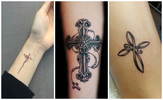 Tatuajes de cruces en el antebrazo