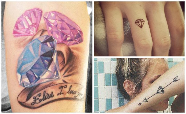Tatuajes de diamantes para mujeres