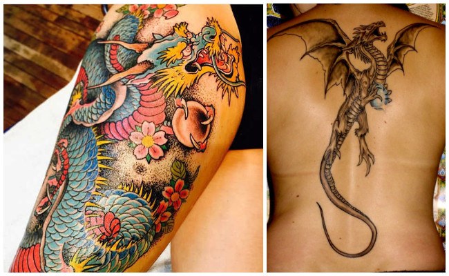 Tatuajes de dragones medievales