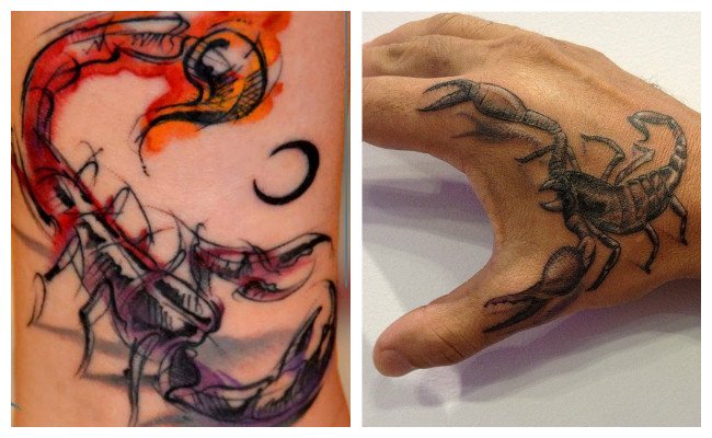 Tatuajes de escorpiones en 3d