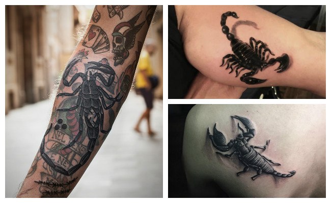 Tatuajes de escorpiones saliendo de la piel