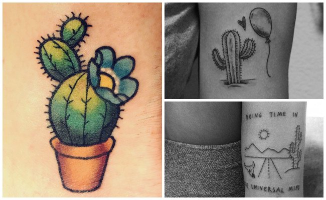 Tatuajes de flor de cactus