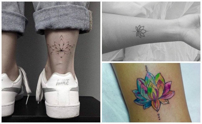Tatuajes de flor de loto para mujeres