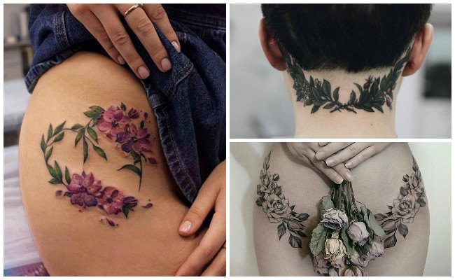 Tatuajes de flores en el antebrazo