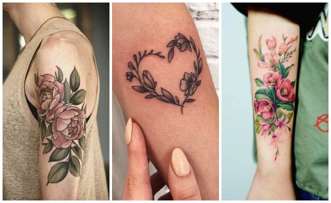 Tatuajes de flores con nombres
