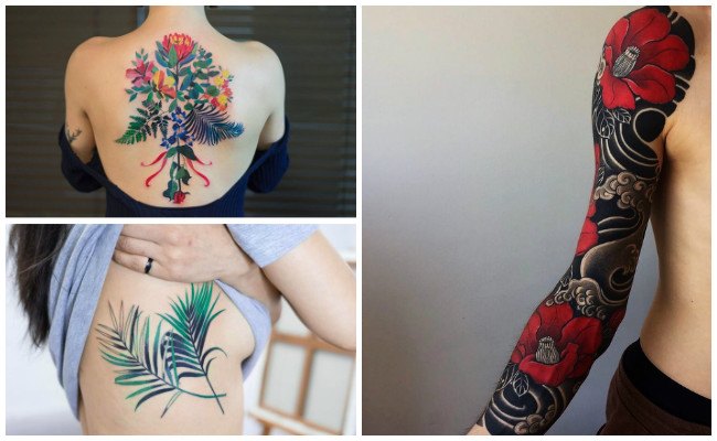 Tatuajes de flores para mujer