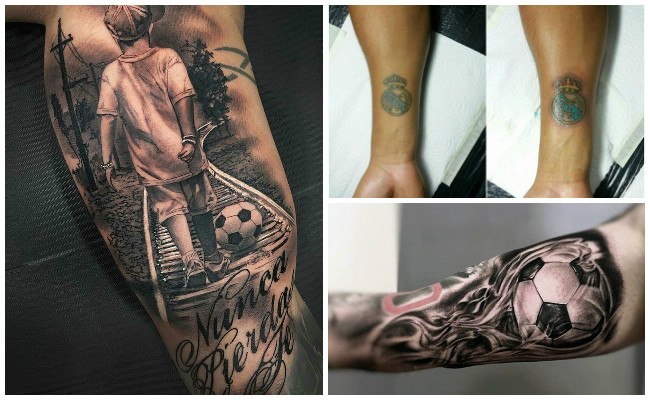 Tatuajes de fútbol en el brazo