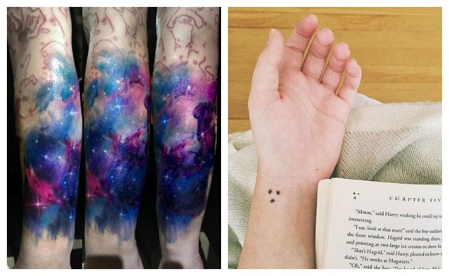 Tatuajes de estrellas de galaxias