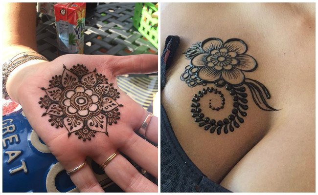 Tatuajes de henna en las manos