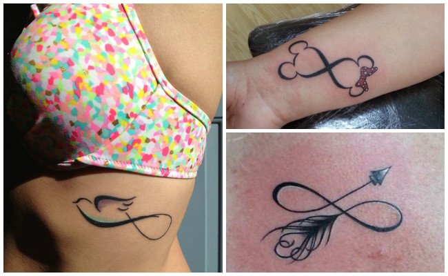 Tatuajes de infinito con iniciales