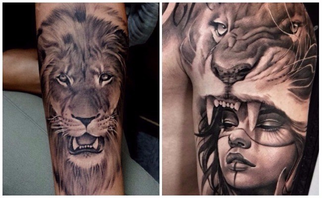 Tatuajes de leones para mujer