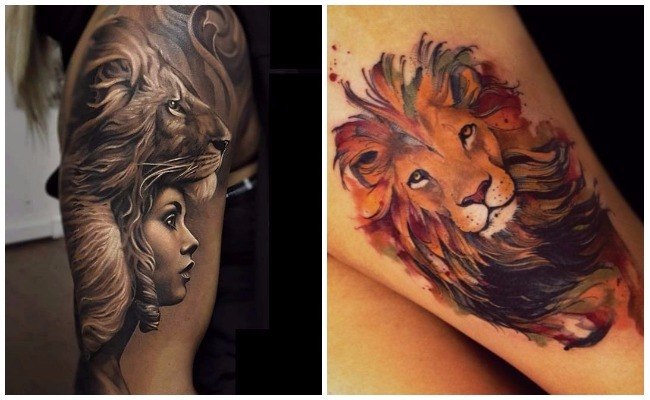 Tatuajes de leones con rastas