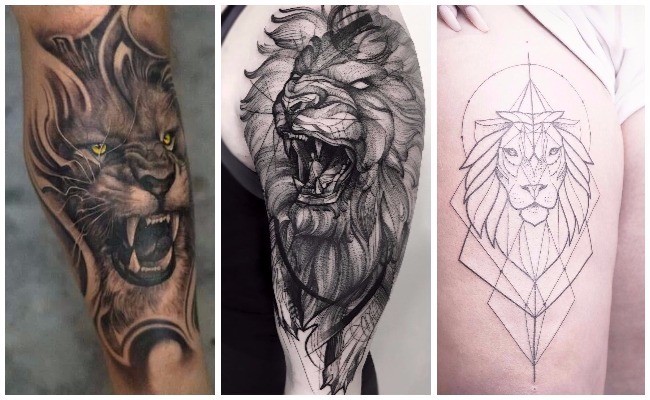 Tatuajes de leones simples