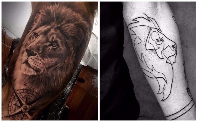 Tatuajes de leones y tigres